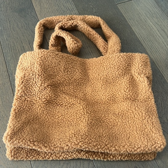 NWT PINK VICTORIA SECRET SHERPA TEDDY BEAR TOTE BAG - Picture 7 of 8